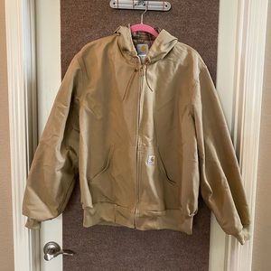 Carhartt Relaxed Fit Flannel Lined Hooded Zip Up Jacket NWOT